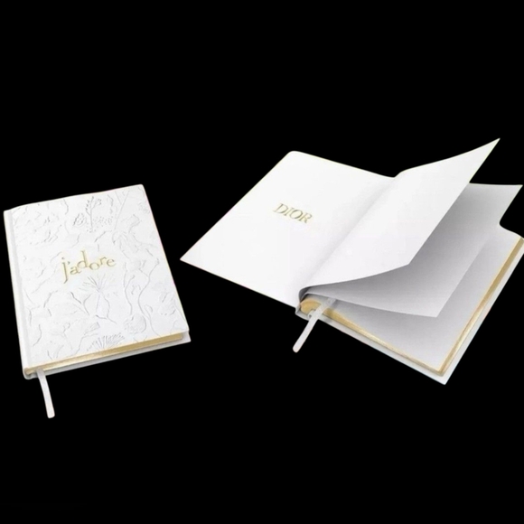 NEW J'adore Dior White and Gold Notebook - Picture 1 of 8